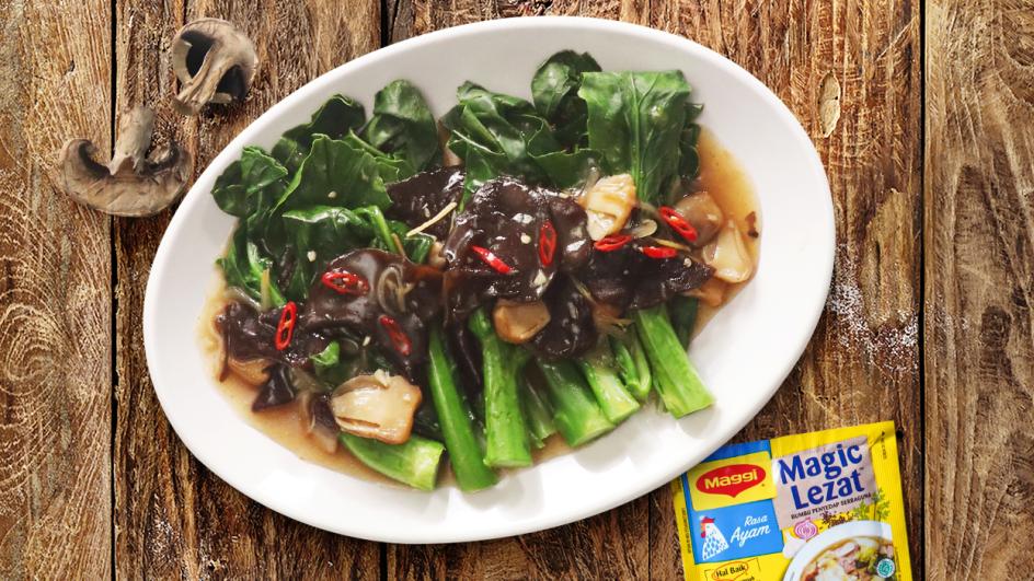 Kreasi Masak Pintar #MaggixYummy: Kailan Cah Jamur
