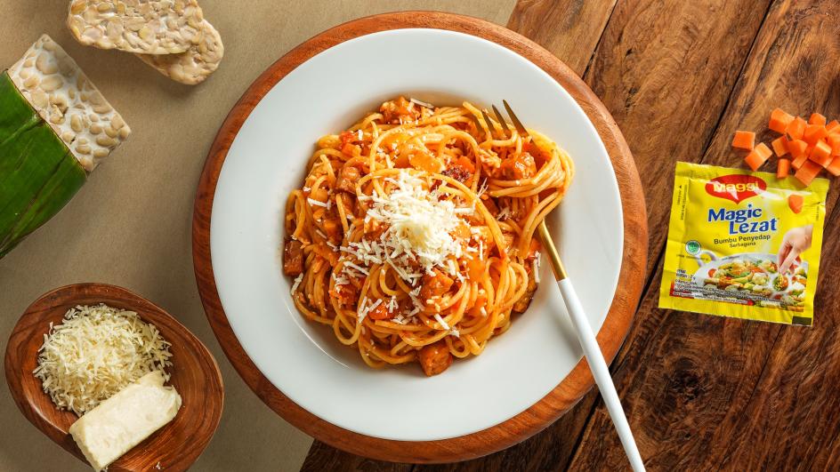 Spageti Tempe Bolognese