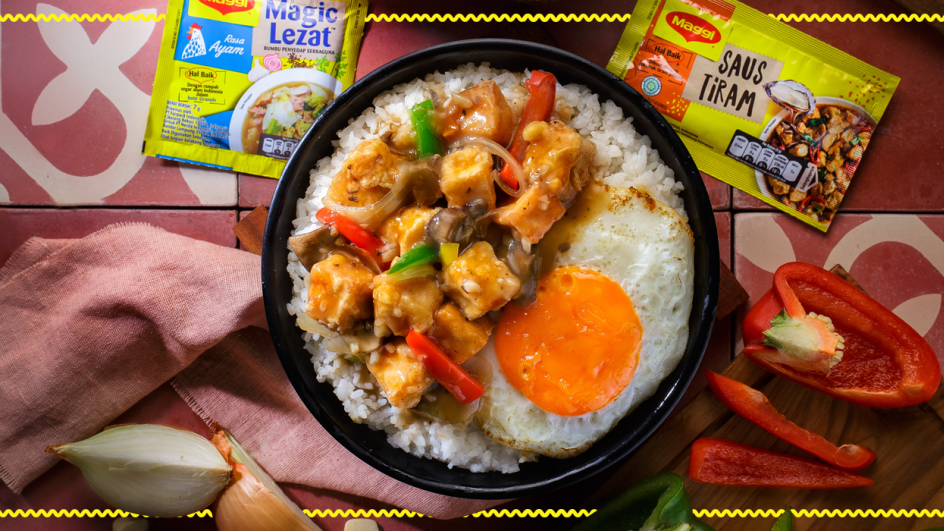 Nasi Tahu Jamur