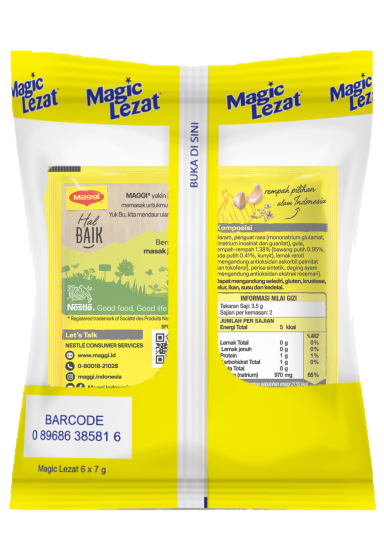 Maggi Magic Lezat All-in-One (Original) Polybag isi 6-back